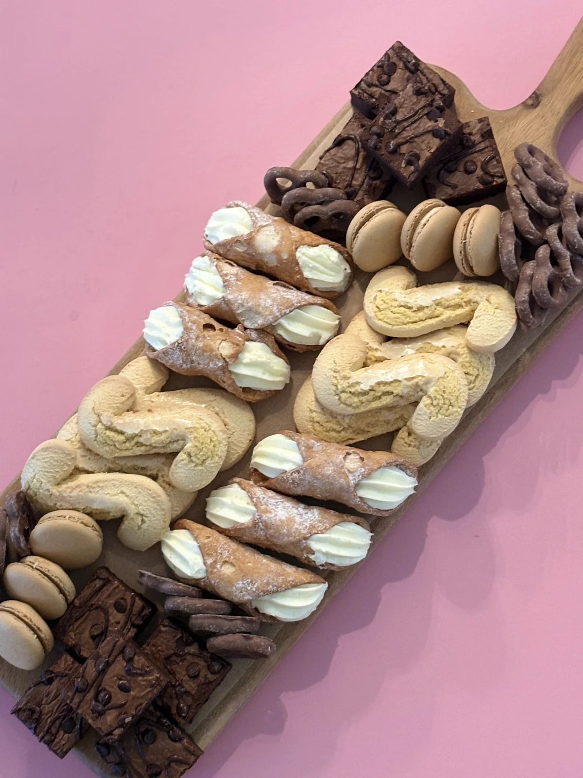 Dessert tray with pastries, cookies and chocolate treats